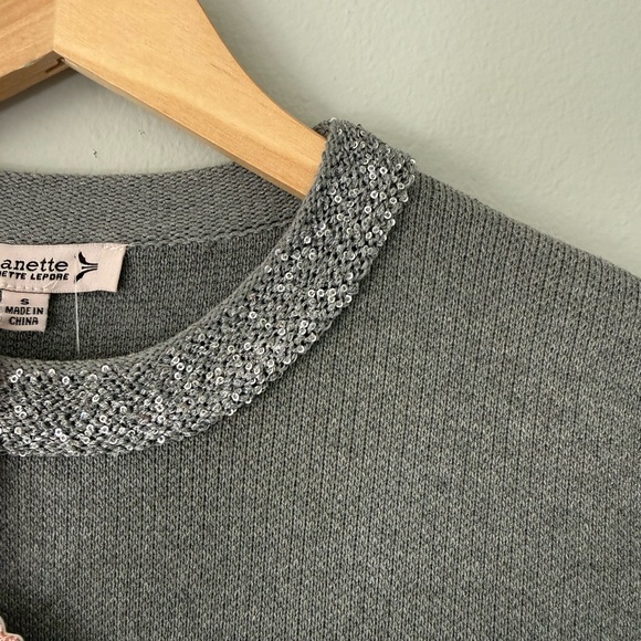 NWT Nanette Lepore Top with Sequin Trim - Picture 3 of 10